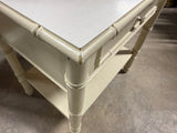 Cream Painted Night Stand with Laminate Top