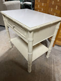 Cream Painted Night Stand with Laminate Top