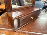 Wood Hanging Wall Mirror and Drawer