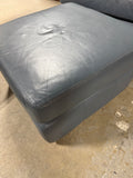Retro Blue Chair and Ottoman