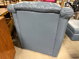 Retro Blue Chair and Ottoman