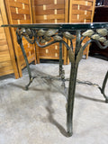 Metal and Glass Top End Table