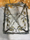 Metal and Glass Top End Table