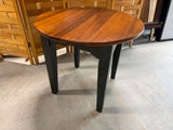 Wood and Painted Green End Table