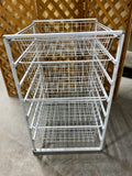 White Metal Wire Drawers