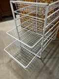 White Metal Wire Drawers