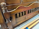 Queen Spindle and Panel Bed with Rails and Slats
