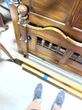 Queen Spindle and Panel Bed with Rails and Slats