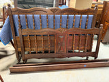 Double Spindle and Fan Bed with Rails and Slats