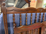 Double Spindle and Fan Bed with Rails and Slats