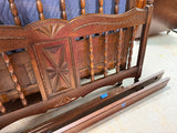 Double Spindle and Fan Bed with Rails and Slats