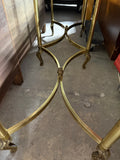 Glass Top Console Table with Gold Metal Base