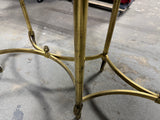 Glass Top Console Table with Gold Metal Base
