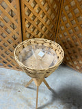 Woven Basket Plant Stand