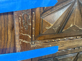 Carved Wood Cabinet with Adjustable Shelves***HEAVY ITEM***READ DETAILS ON PICK UP POLICY***