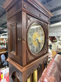 Antique German Open-Well Grandfather Clock - Art Nouveau Styling