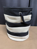 Black and Khaki Soft Sided Storage Basket/Tote