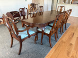 Henkel Harris Dining Table and 8 Chairs, 3 leaves and Pads Included ***HEAVY ITEM***READ DETAILS ON PICK UP POLICY***
