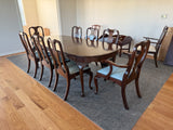 Henkel Harris Dining Table and 8 Chairs, 3 leaves and Pads Included ***HEAVY ITEM***READ DETAILS ON PICK UP POLICY***