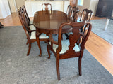 Henkel Harris Dining Table and 8 Chairs, 3 leaves and Pads Included ***HEAVY ITEM***READ DETAILS ON PICK UP POLICY***