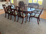 Henkel Harris Dining Table and 8 Chairs, 3 leaves and Pads Included ***HEAVY ITEM***READ DETAILS ON PICK UP POLICY***