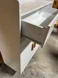 White Particle Board Cabinet *Read Description*