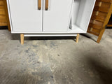 White Particle Board Cabinet *Read Description*
