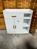 White Particle Board Cabinet *Read Description*