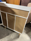 White Particle Board Cabinet *Read Description*