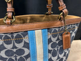 Denim and Leather Coach Signature Purse