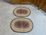 Pair of Oval Braided Rugs (31"x21" & 29"x20")