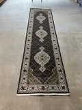 Hand Woven Runner, khaki/brown/black (10'x31")