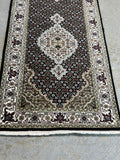Hand Woven Runner, khaki/brown/black (10'x31")