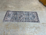 Pale Blue & Navy Runner (58"x24")