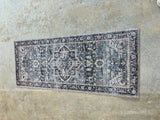 Pale Blue & Navy Runner (58"x24")