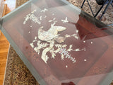Asian Carved Coffee Table with Mother of Pearl Inlay - SEE DESCRIPTION