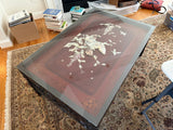 Asian Carved Coffee Table with Mother of Pearl Inlay - SEE DESCRIPTION