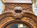 Wood Carved Colonial Grandfather Clock