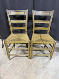 Pair of Painted Green Chairs