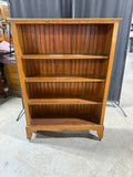 Narrow Oak Bookcase on Casters