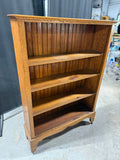 Narrow Oak Bookcase on Casters