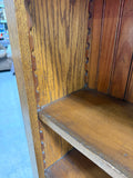 Narrow Oak Bookcase on Casters
