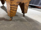 Narrow Oak Bookcase on Casters