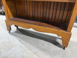Narrow Oak Bookcase on Casters