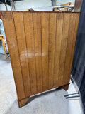 Narrow Oak Bookcase on Casters