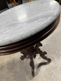 Oval Marble Occasional Table