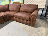 Broyhill Sectional Sofa - Brown Microfiber - with 2 Ottoman
