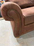 Broyhill Sectional Sofa - Brown Microfiber - with 2 Ottoman
