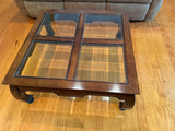 Glass and Wood Coffee Table