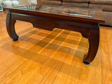 Glass and Wood Coffee Table